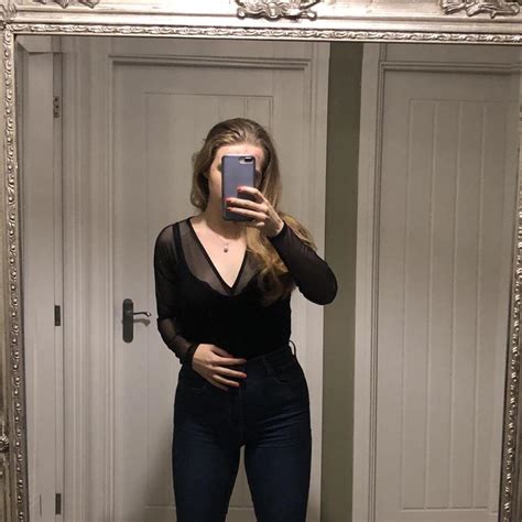 Black All In One Bodysuit Lovely Light Comfy Top Depop
