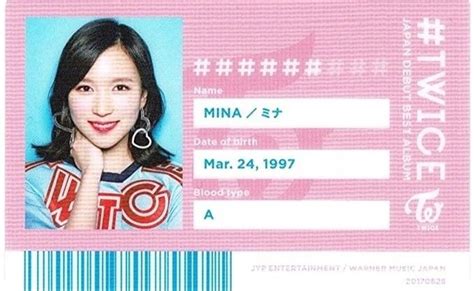 Warner Music Twice Album Kpop Merch Photocard Teaser Mina Names