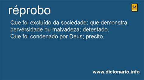 O Que Significa Réprobo - Significado de Réprobo