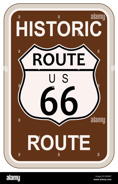 Historic Route 66 traffic sign with the legend HISTORIC ROUTE US 66 ...