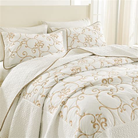 Dduoxin 128x120 Bedspreads For King Size Beds 100 Cotton Gold Beige