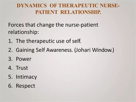 therapeutic communication  nurse patient relationshippdf