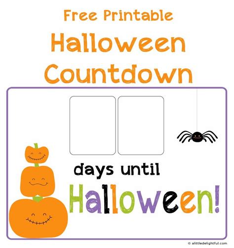 Printable Halloween Countdown A Little Delightful Halloween