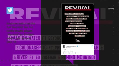 Eminem Drops Tracklist For New Album Revival Ebony