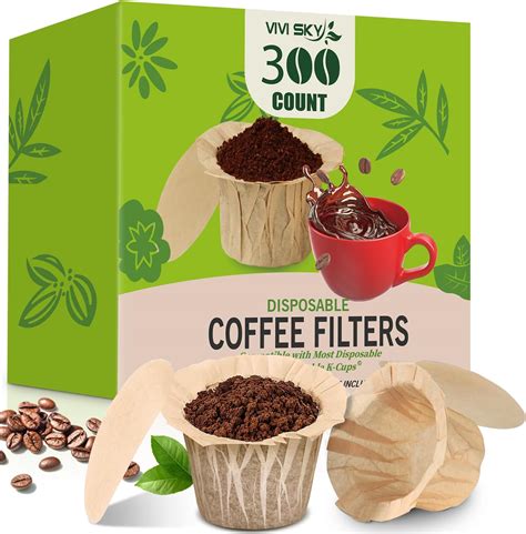 Amazon Unbleached K Cup Disposable Paper Filters With Lid For