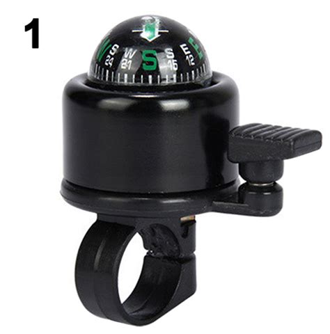 Велосипедный звонок с компасом и креплением на руль Faddare черный ...