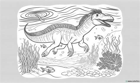 Marine Mosasaur Coloring Page Download or Print for free