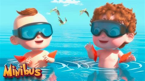 Swimming Baby Song More Nursery Rhymes And Kids Songs Minibus Youtube