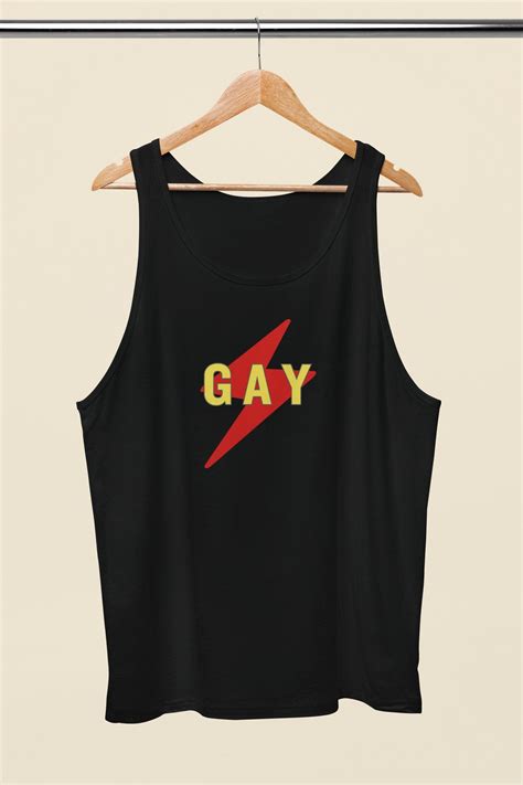 Gay Tank Top Rush Graphic Tank Circuit Party Shirt Lightning Bolt Etsy