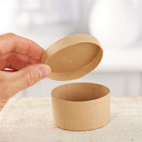 Small Round Paper Mache Box Paper Mache Craft Supplies Factory