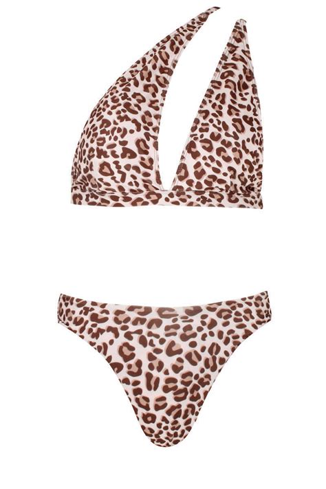 Luigi Set Bikini Με Έναν Ώμο Με Ενίσχυση Ψηλόμεσο Καφέ Skroutz gr