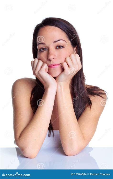 Verticale Normale D Un Femme Attirant De Brunette Photo Stock Image Du Coupure Facile