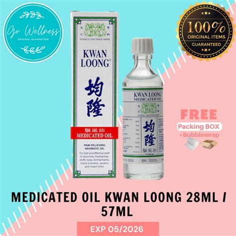 Jual Medicated Oil Kwan Loong 28ml 57ml Minyak Angin Kwanloong