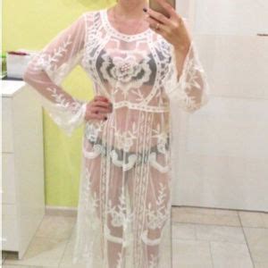 Swim Lace Beach Sheer Bikini Swimsuit Coverup Dress Nwt Poshmark