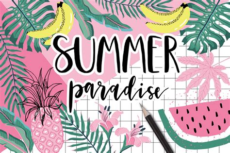 Summer Paradise kit ~ Graphic Objects ~ Creative Market