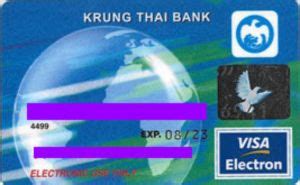 Bank Card Krungthai Bank Krung Thai Bank Thailandcol Th Ve