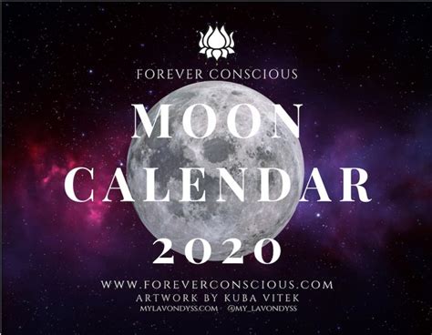 Moon Calendar 2020 Forever Conscious