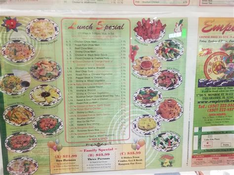 Menu At Empire Chinese Food Restaurant Tallahassee