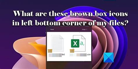 brown box icons  left bottom corner   files