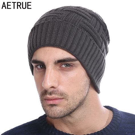 Aetrue Winter Beanie Knitted Hat Men Women Bonnet Fashion Caps Skullies