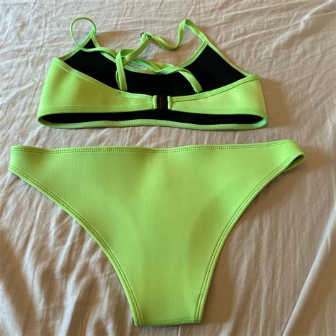 Lime Green Hoaka Swim Bikini Only Worn A Couple Of Depop