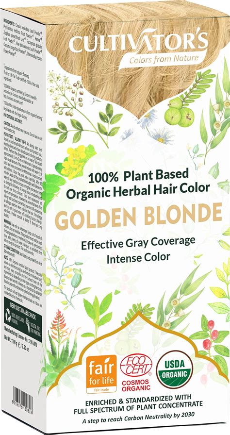 CULTIVATOR S Organic Herbal Hair Color Golden Blonde 100 G Ecco Verde Online Shop