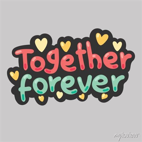 Vector Graphic Printable Sticker Cut File Template Of Together Posters