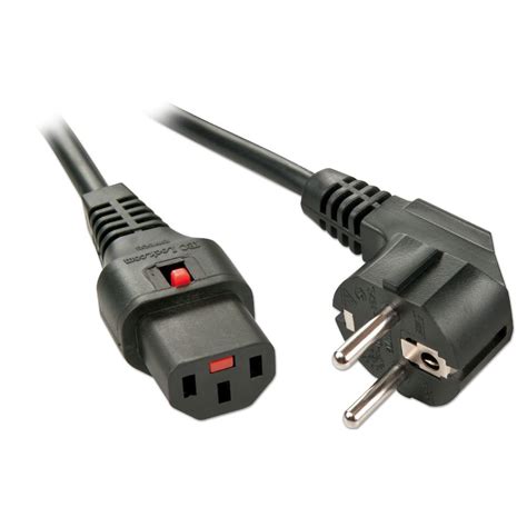 M Euro Locking Mains Power Cable Schuko To Locking Iec C From