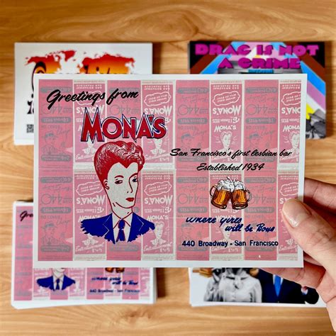 Greetings From Mona S Postcard Historic Lesbian Bar 1934 5x7 2