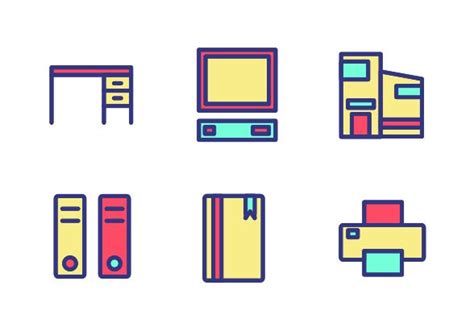 Office Color 3 Icons By Rudez Studio Office Colors Color Business