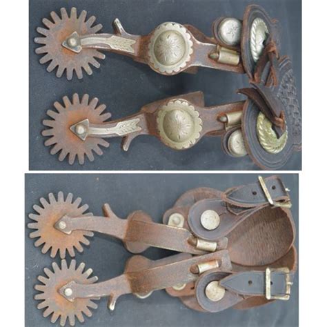 Unmarked Crockett Overlaid Arrow Shank Spurs