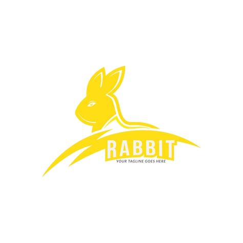 Premium Vector Rabbit Illustration On Black Background Negative