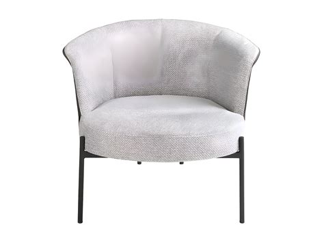 Fauteuil En Tissu Gris Et Cro Te De Cuir Gris Fonc Angel Cerda