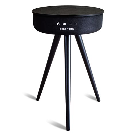 Deco Home Bluetooth Speaker Table (Black) with USB Charging