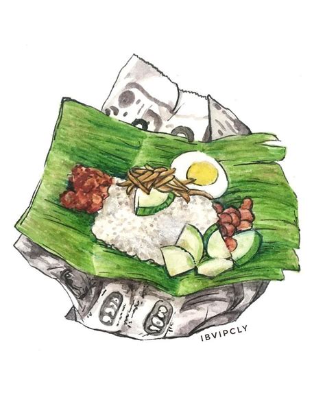 Lakaran Lukisan Nasi Lemak Nasi Lemak Hot Sex Picture