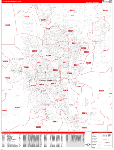 Free Printable Zip Code Map Of Colorado Springs Download Free