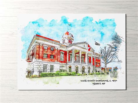 White County Courthouse, Searcy, Arkansas, Art Print — She Studios