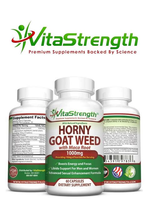 Premium Horny Goat Weed With Female And Male Enhancement Herbs NON GMO Complete Formula Of