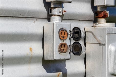 Outdoor Electrical Outlet On Grain Bin Storage System Agriculture And