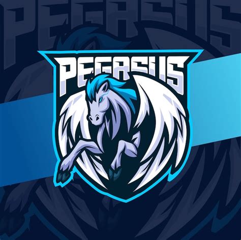 Premium Vector Pegasus Horse Mascot Esport Logo Design