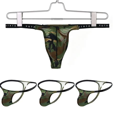 Men S Sexy Panties Bulge Pouch G String Bikini Men Breathable Thong Briefs Panties Camouflage