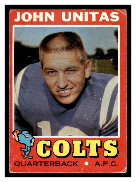 Lot Johnny Unitas Football Cards Lot Of