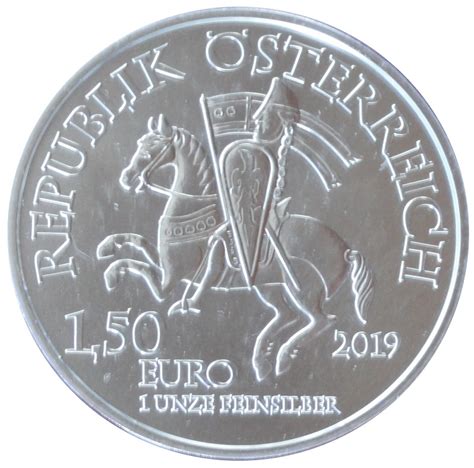 Österreich 1 Oz Silber Leopold V 825 Jahre Münze Wien 2019 im Blister