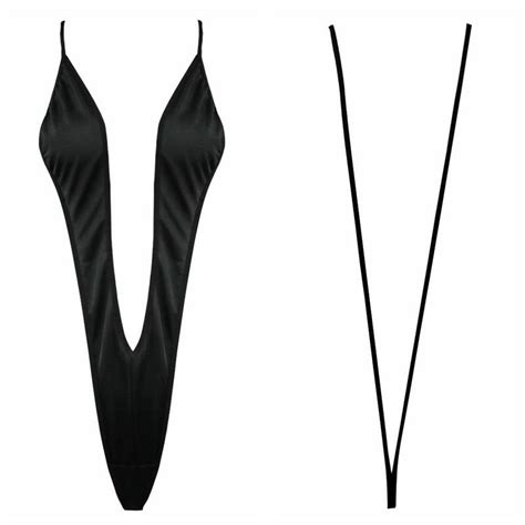 Sexy Women Lingerie Micro Bikini Thong Mini G String Bodysuit Clubwear Swimwear EBay