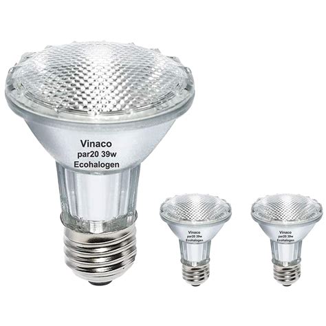 Vinaco Par20 Halogen Light Bulbs 2PCS Par20 Flood 39W 120V 480 Lumens