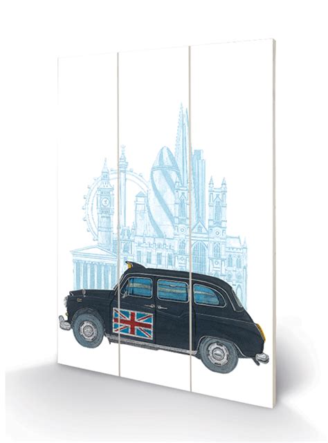Barry Goodman London Taxi Wood Print The Art Group