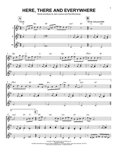 Here There And Everywhere By The Beatles Sheet Music For Ukulele