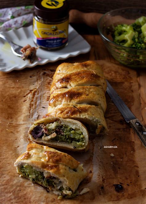 STRUDEL SALATO CON BROCCOLI E ALICI Dolci Di Frolla