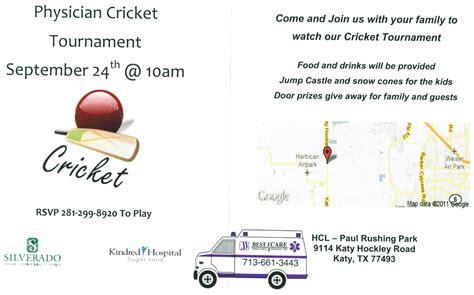 BestCare EMS – Ambulance & Air BestCare Ambulance & Sugar Land Cricket