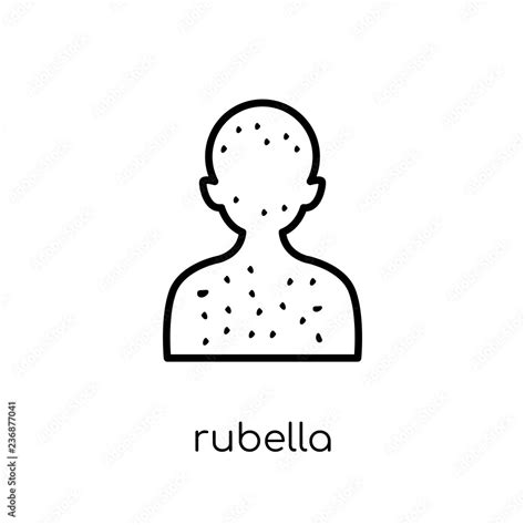 Rubella Icon Trendy Modern Flat Linear Vector Rubella Icon On White